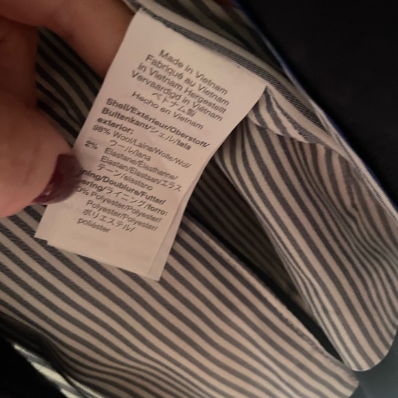 J. Crew Blue Parke Wool One Button Women’s Blazer Sz 12 - Picture 4 of 6